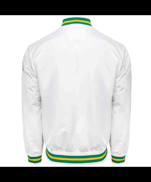 Seattle Supersonics Golden Age White Satin Jacket