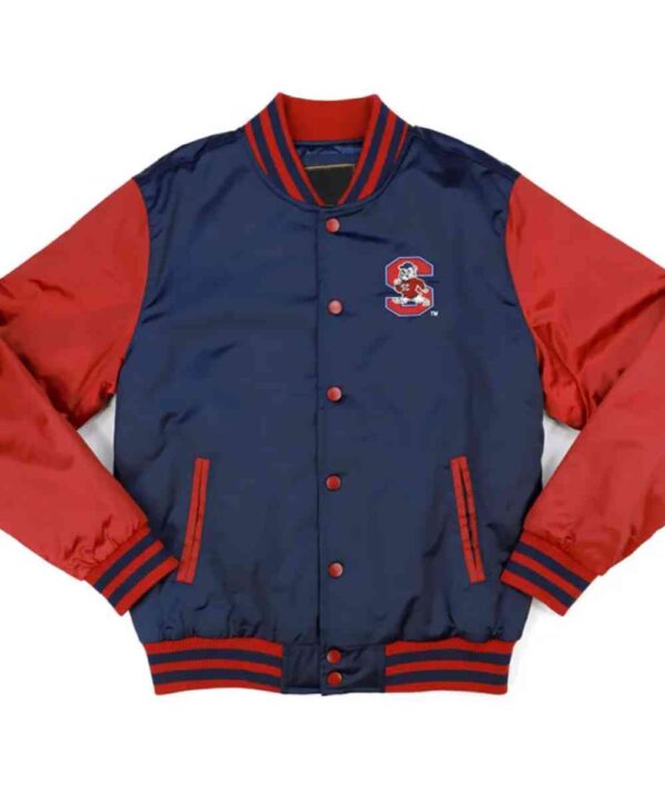 South Carolina State Navy and Red Baseball Jacket