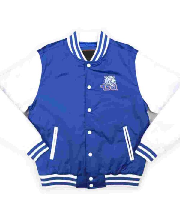Tennessee State Royal and White Baseball Jacket