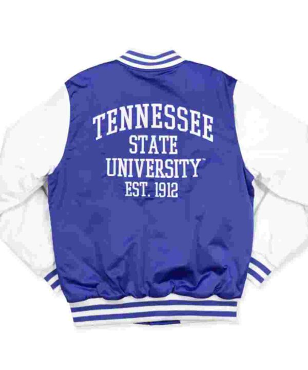 Tennessee State Blue and White Baseball Jacket