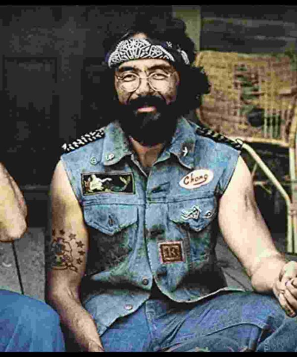 Tommy Chong Up in Smoke Roaches Denim Blue Vest