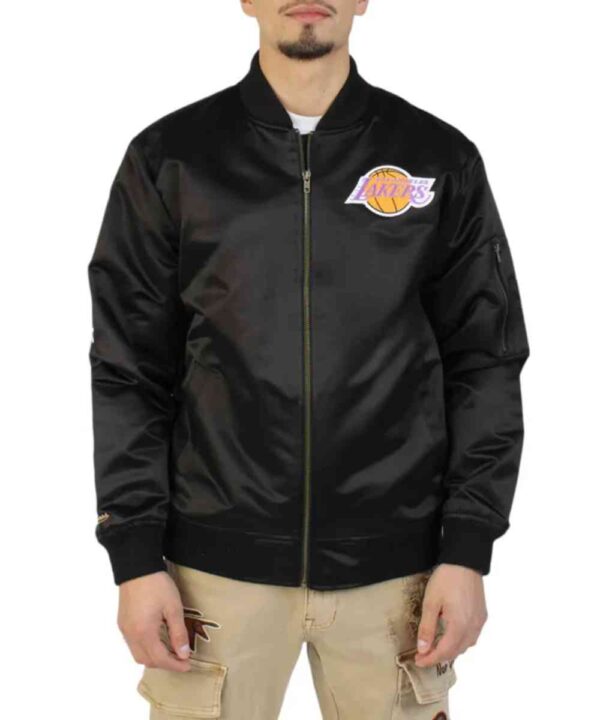 LA Lakers Vintage Logo Lightweight Satin Jacket
