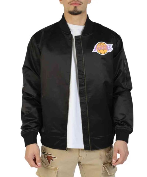 LA Lakers Vintage Logo Lightweight Satin Jacket