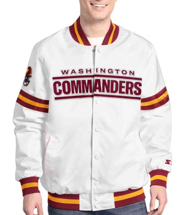 Washington Commanders Scout Varsity Satin Jacket