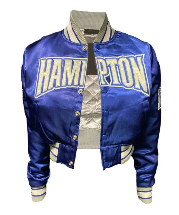 Women’s Hampton University Royal Satin Jacket