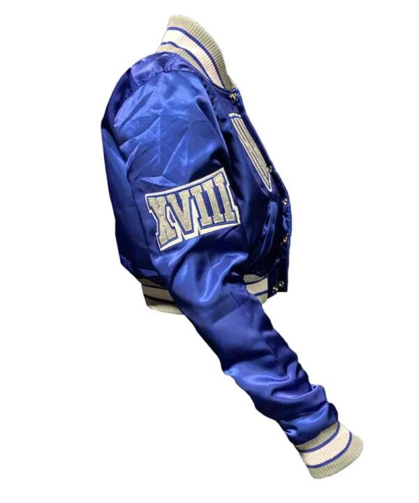 Women’s Hampton University Royal Satin Jacket