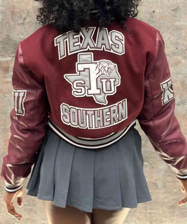 Women’s Texas Southern University Cropped Varsity Jacket