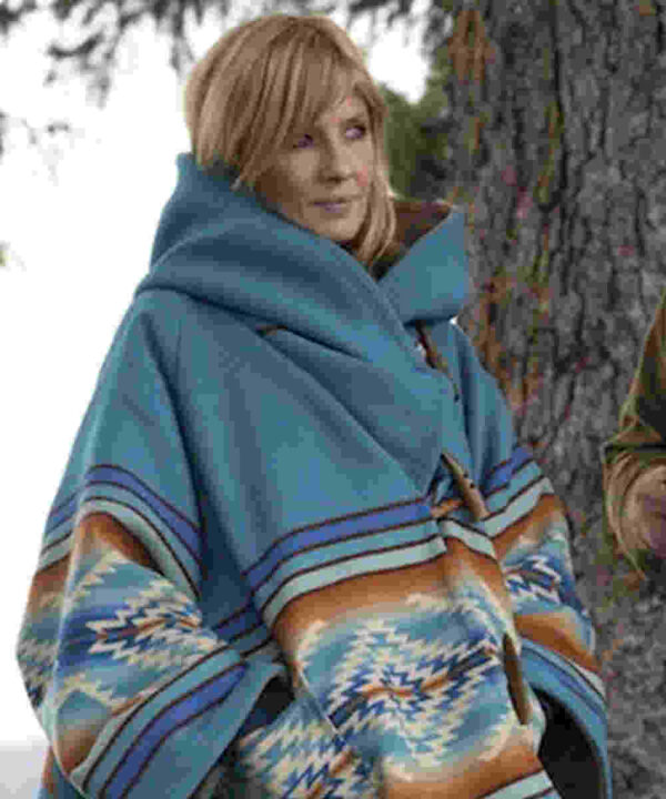 Kelly Reilly Yellowstone Season 03 Duffle Poncho