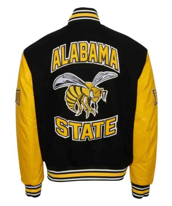 Alabama State University Black and Gold Varsity Jacket - Forever Jackets