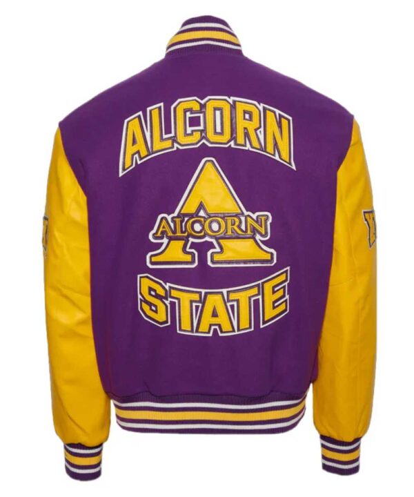 Alcorn State University Purple and Gold Varsity Jacket - Forever Jackets