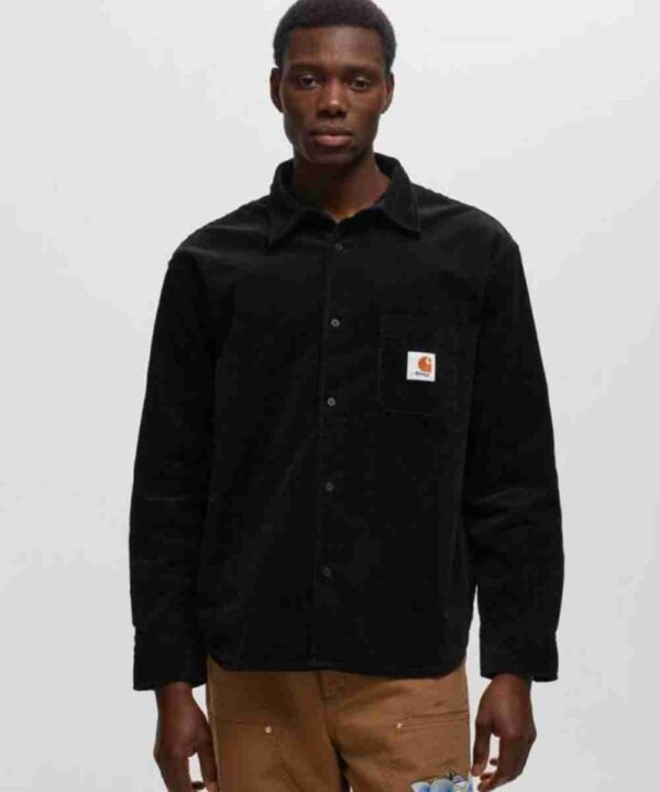 Awake NY X Carhartt WIP Black Collared Shirt - Forever Jackets