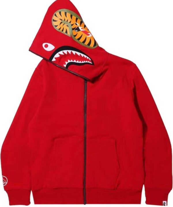 BAPE x OVO Woodland Camo Shark Reversible Full Zip Hoodie