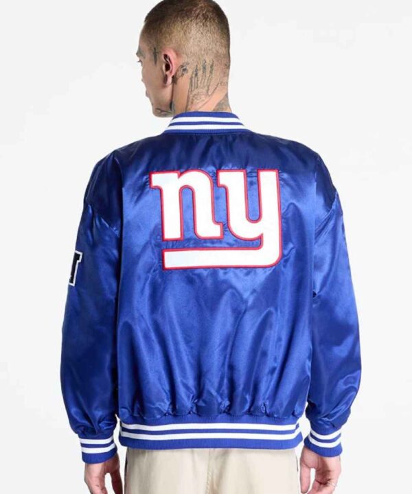 Bomber New Era New York Giants NFL Satin Bomber Jacket - Forever Jackets