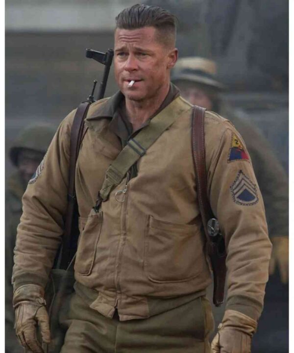 Brad Pitt Fury Wardaddy Bomber Jacket - Forever Jackets