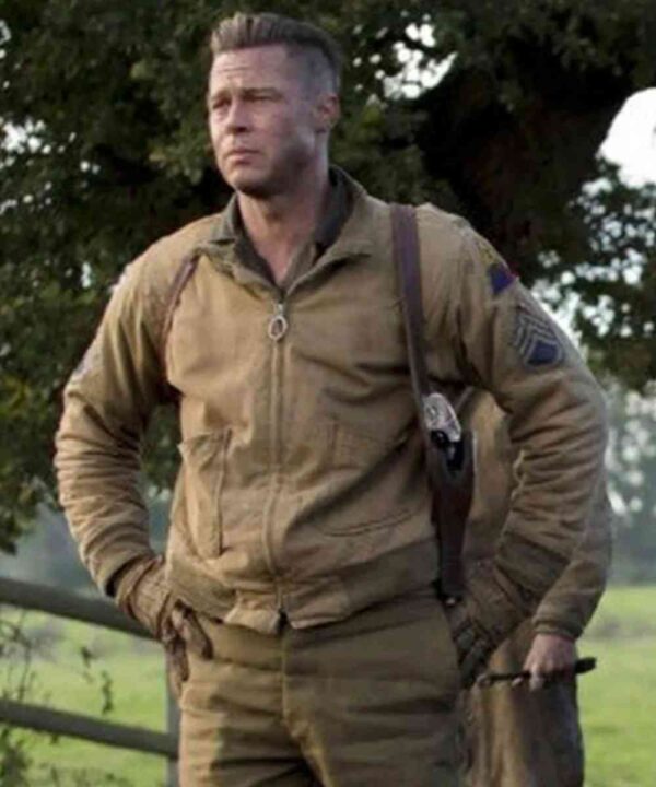 Brad Pitt Fury Wardaddy Bomber Jacket - Forever Jackets