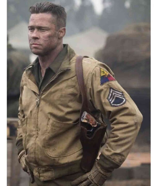Brad Pitt Fury Wardaddy Bomber Jacket - Forever Jackets