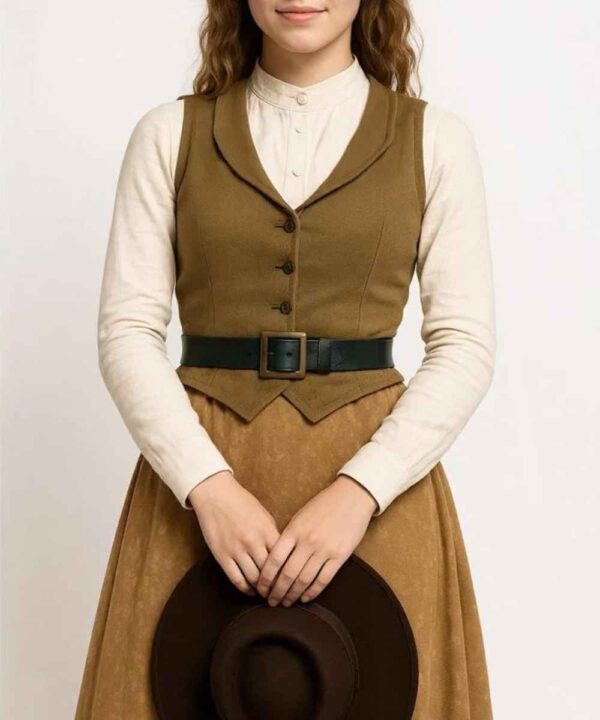 Faith Hill 1883 Brown Vest - Forever Jackets