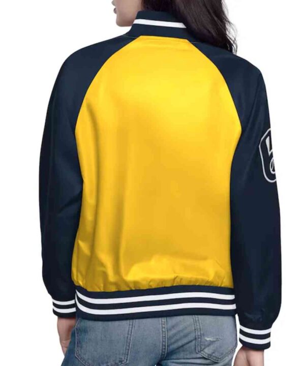 GoldNavy Milwaukee Brewers Home Run Varsity Satin Jacket - Forever Jackets