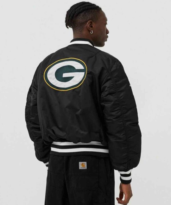 Green Bay Packers Alpha Industries MA-1 Bomber Jacket - Forever Jackets