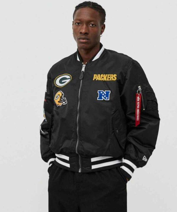 Green Bay Packers Alpha Industries MA-1 Bomber Jacket - Forever Jackets