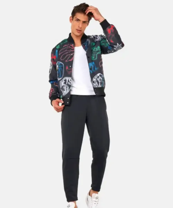 HOMAGE x Starter Eagles Blackout Heavyweight Satin Jacket - Forever Jackets