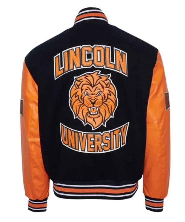 Lincoln University (PA) Black and Orange Varsity Jacket - Forever Jackets