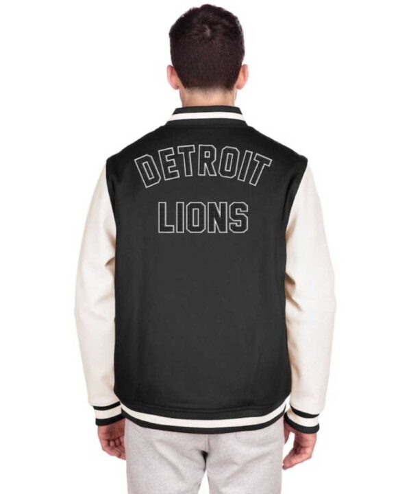 Men’s New Era Black Detroit Lions Third Down Varsity Full-Snap Jacket