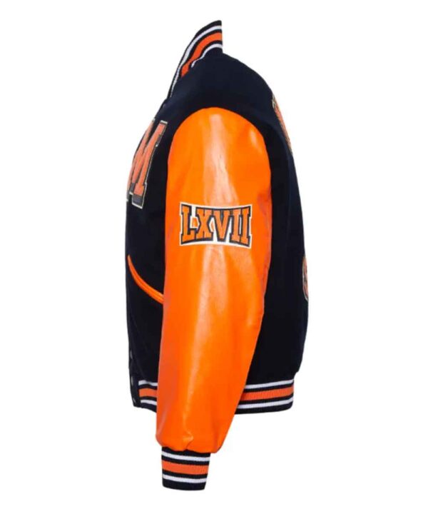 Morgan State University Black and Orange Varsity Jacket - Forever Jackets