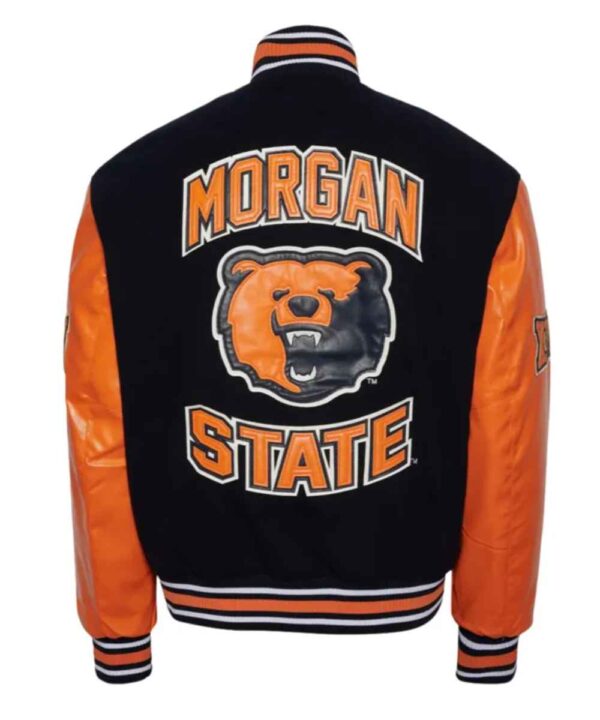 Morgan State University Black and Orange Varsity Jacket - Forever Jackets