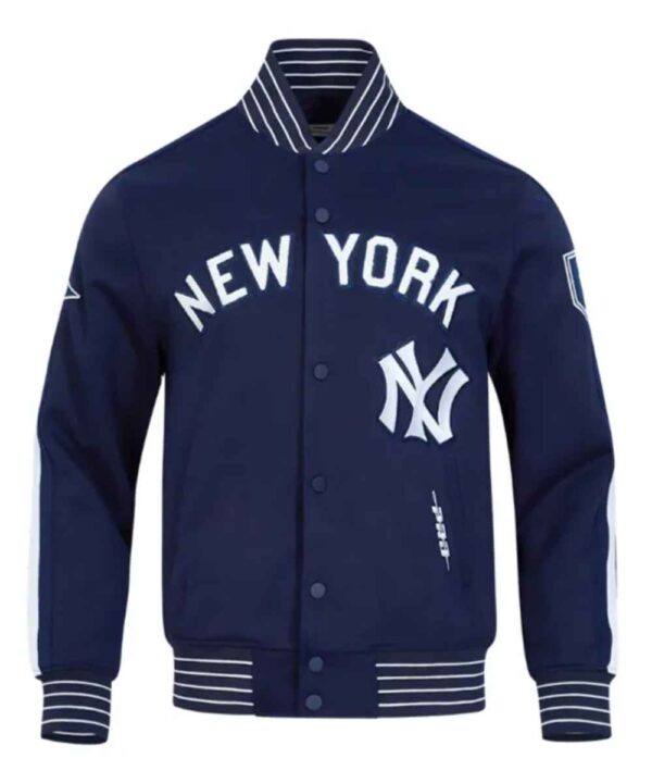 NY Yankees Logo Game Day NavyBlack Jacket - Forever Jackets