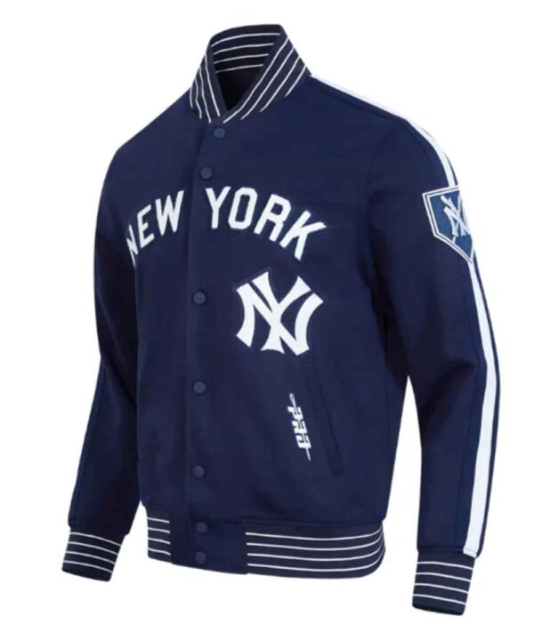 NY Yankees Logo Game Day NavyBlack Jacket - Forever Jackets