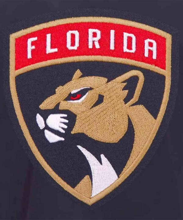 Navy Florida Panthers Nylon Lightweight Bomber Jacket- Forever Jackets