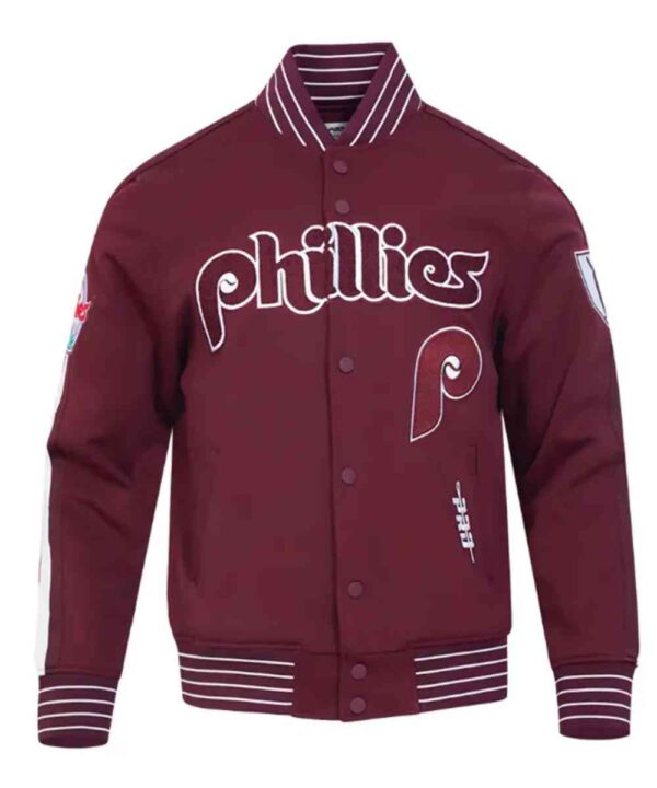 Philadelphia Phillies Logo Game Day Wine Jacket - Forever Jackets