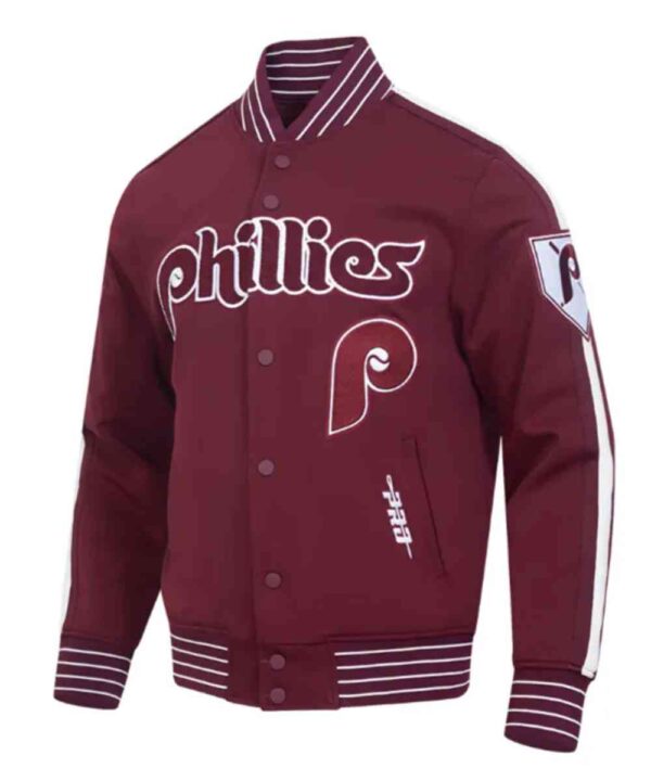 Philadelphia Phillies Logo Game Day Wine Jacket - Forever Jackets
