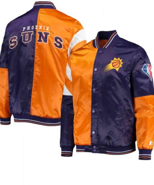 Phoenix Suns Orange and Purple Varsity Starter Jacket - Forever Jackets