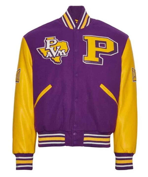 Prairie View A&M University Purple and Gold Varsity Jacket - Forever Jackets
