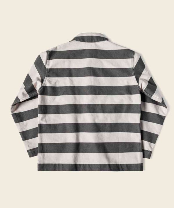 Prison Stripe Shawl Collar Coverall Jacket - Forever Jackets