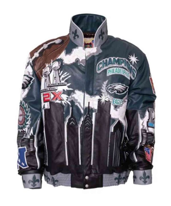 Super Bowl Champions Philadelphia Eagles Leather Jacket - Forever jackets