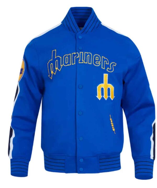 Seattle Mariners Logo Game Day Royal Jacket - Forever Jackets