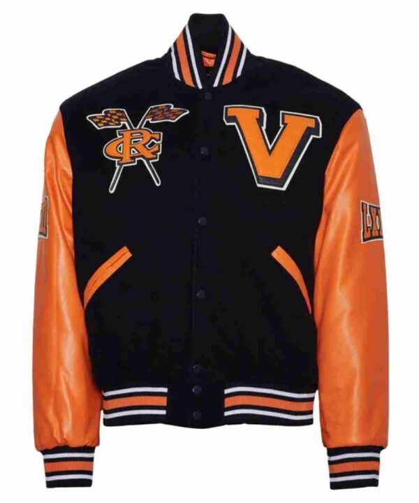 Virginia State University Black and Orange Varsity Jacket - Forever jackets