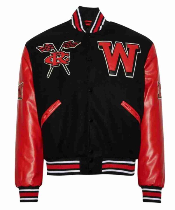 Winston Salem State University Black and Red Varsity Jacket