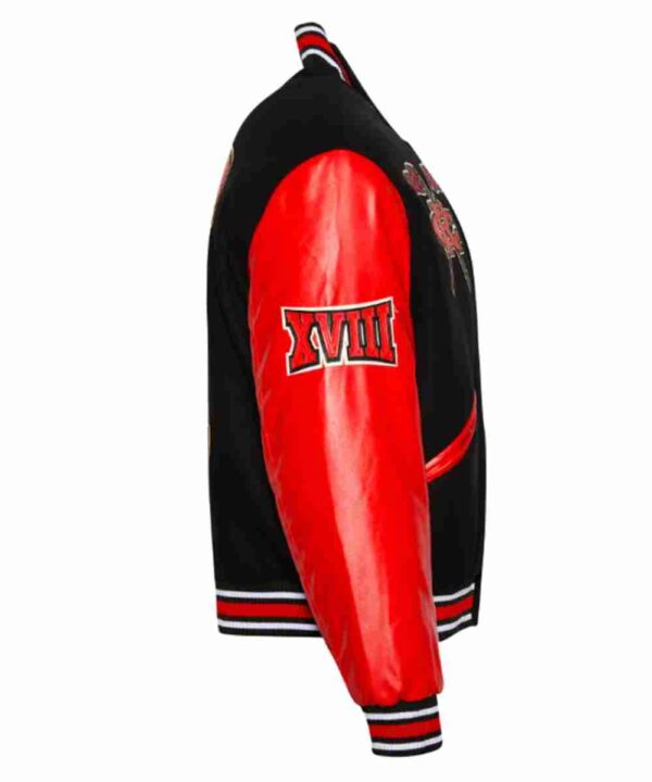 Winston Salem State University Black and Red Varsity Jacket