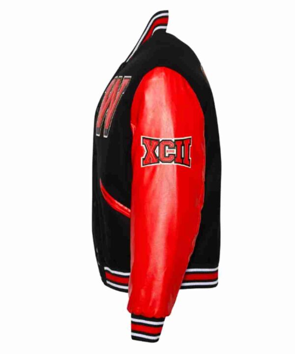 Winston Salem State University Black and Red Varsity Jacket