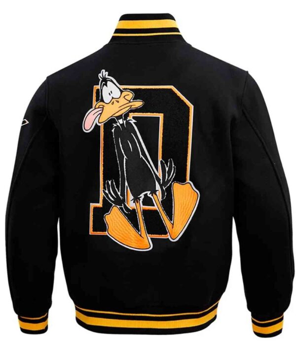 Daffy Duck Looney Tunes Freeze Max Black Varsity Jacket - Forever Jackets