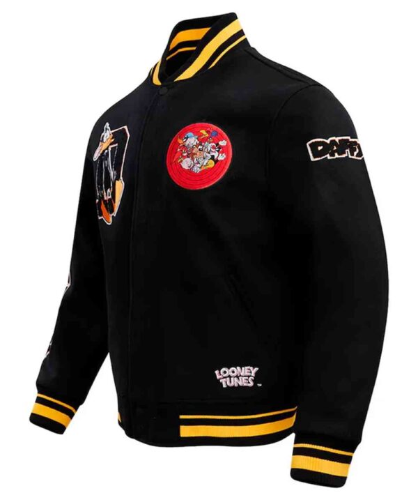 Daffy Duck Looney Tunes Freeze Max Black Varsity Jacket - Forever Jackets