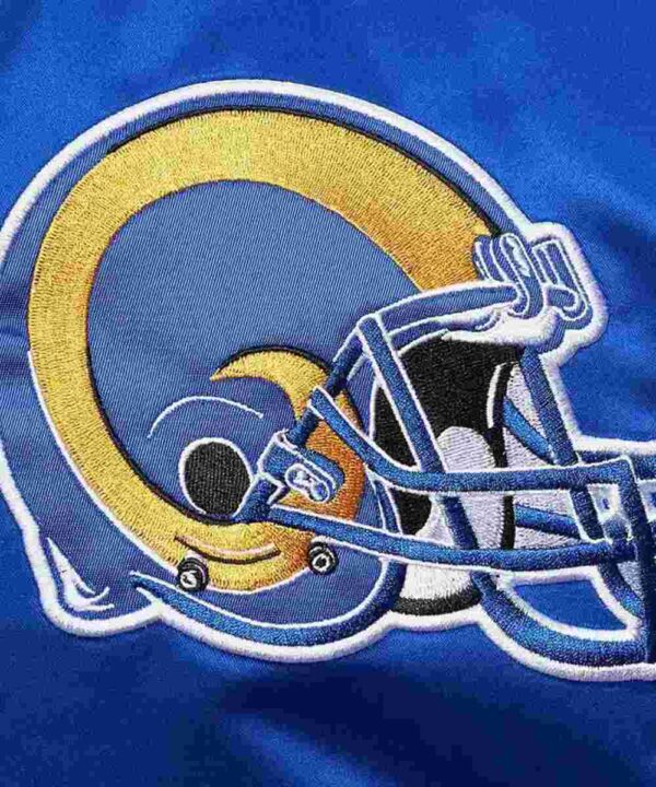 LA Rams Heavyweight Royal Satin Jacket - Forever Jackets