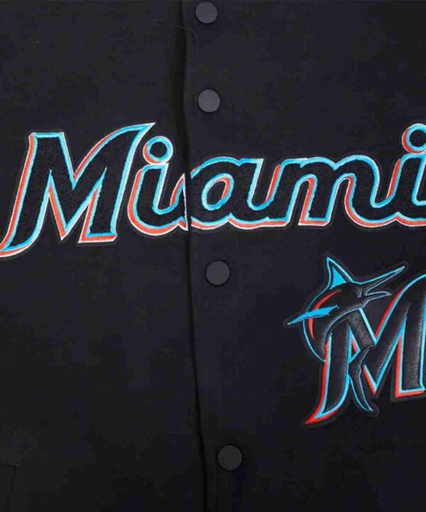 Miami Marlins Current Logo Game Day Black Jacket