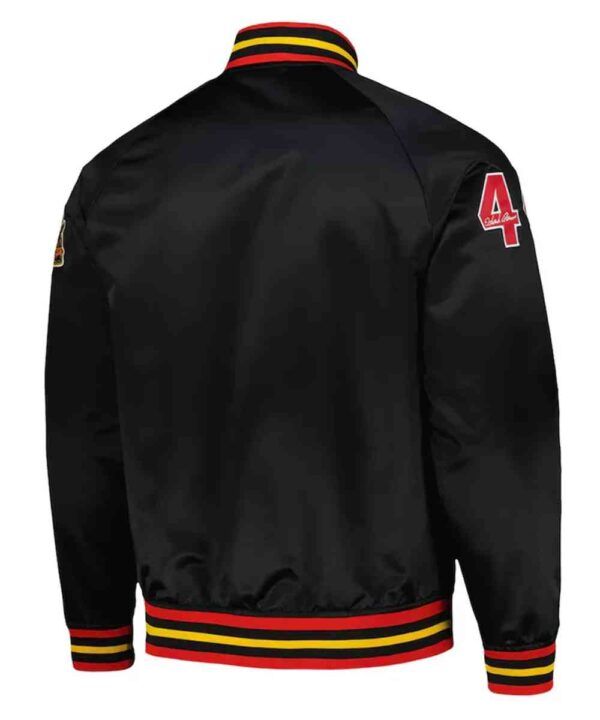 Milwaukee Braves Black Lightweight Satin Jacket - Forever Jackets