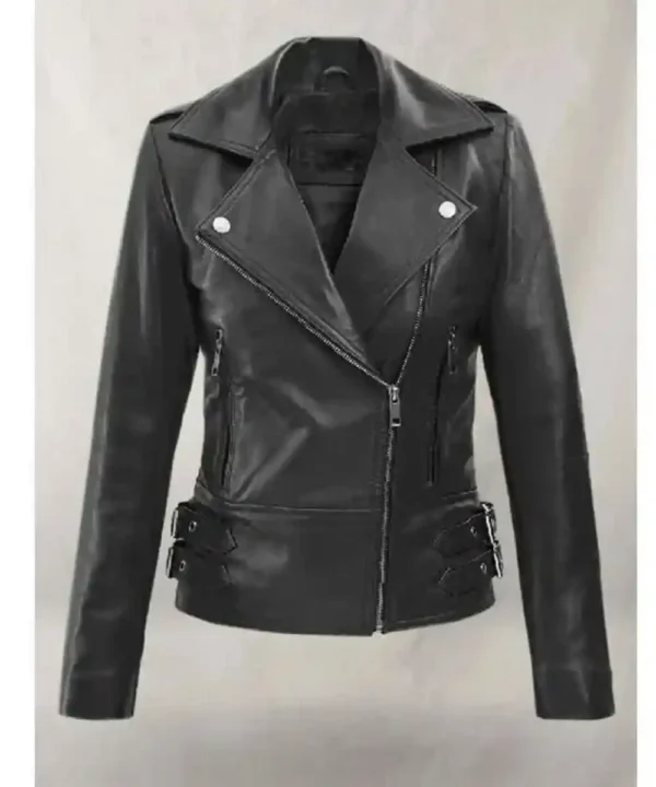 Scarlett Johansson Black Widow Motorcycle Leather Jacket
