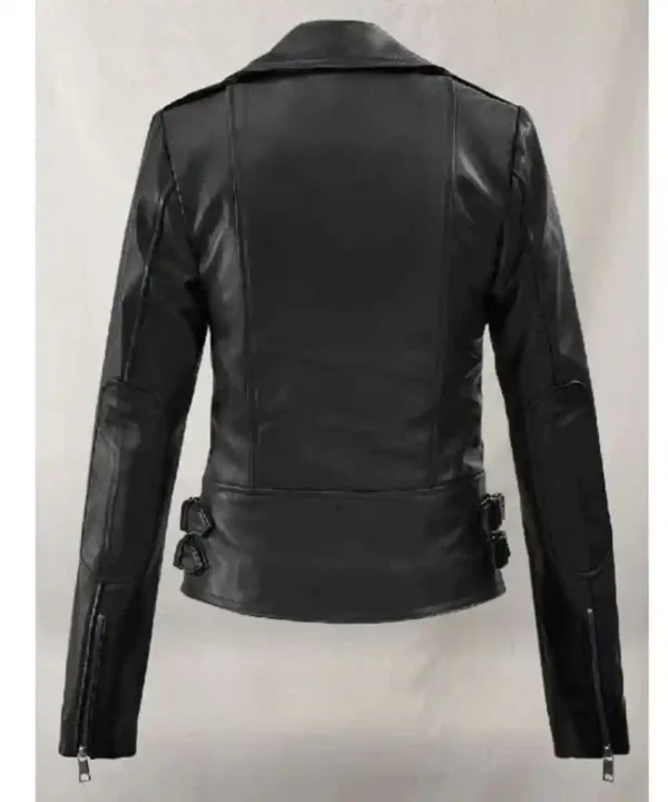 Scarlett Johansson Black Widow Motorcycle Leather Jacket